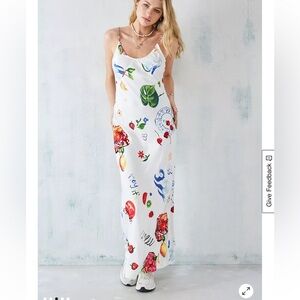 Vibrant White Floral Maxi Dress